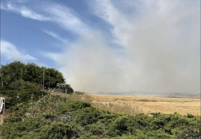 עשן באזור אשדוד. תמונת ארכיון. קרדיט: כבאות והצלה