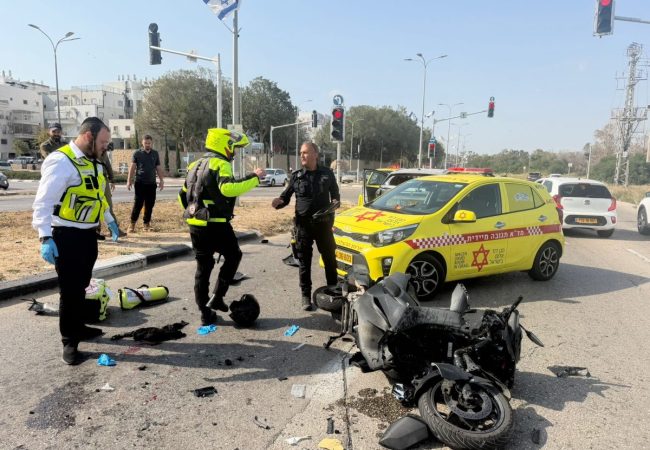 זירת התאונה. צילום: מד״א הצלה דרום