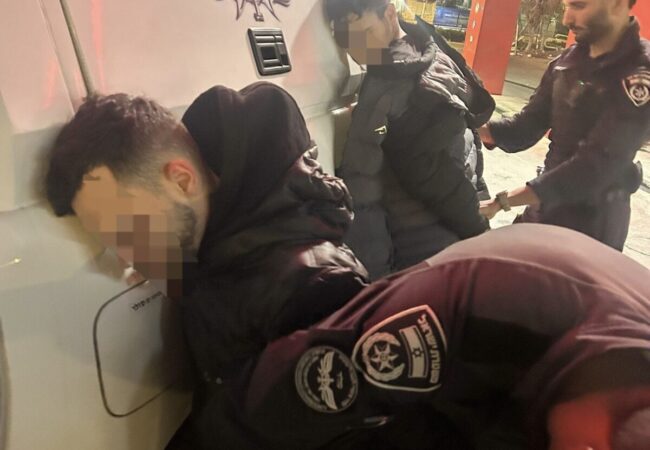 רגעי המעצר. צילום: דוברות המשטרה