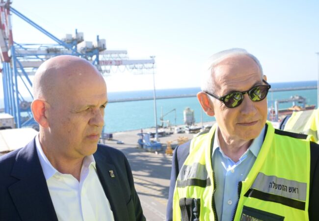 ראש הממשלה נתניהו בנמל אשדוד. צילום: לע״מ