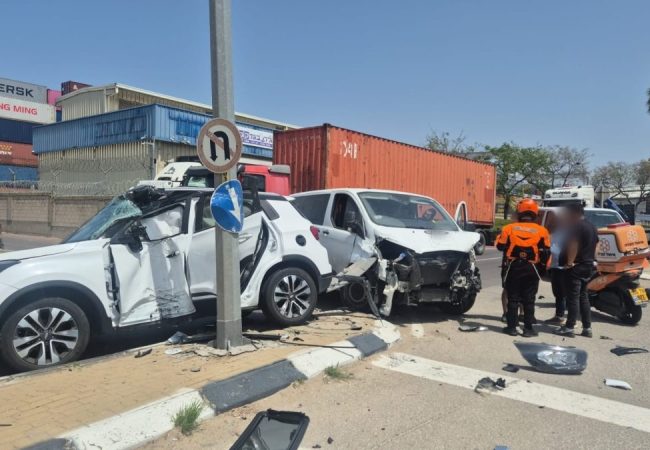 מזירת התאונה באשדוד. צילום: איחוד הצלה