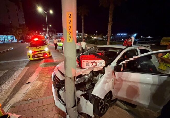 מזירת התאונה. צילום: מד״א הצלה דרום