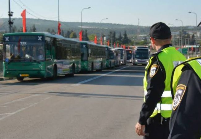 התחבורה למירון. קרדיט: דוברות המשטרה