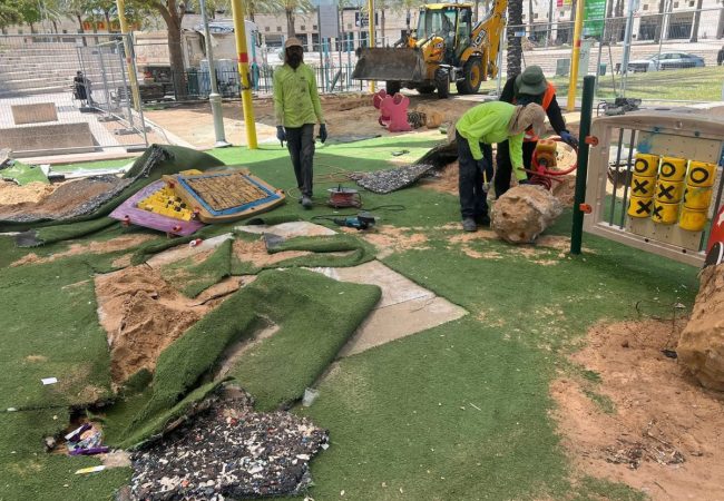 העבודות לשדרוג פארק ברובע ט׳ באשדוד