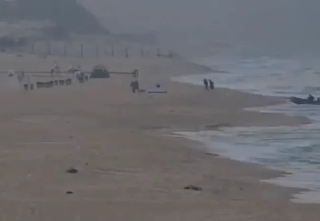 חדירה בחוף זיקים. צילום: ממצלמות האבטחה