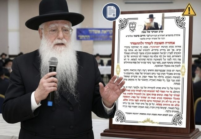 הרב פינטו והאזהרה החמורה