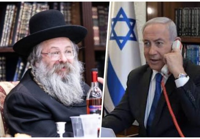 ראש הממשלה נתניהו ובן האדמו״ר מגור