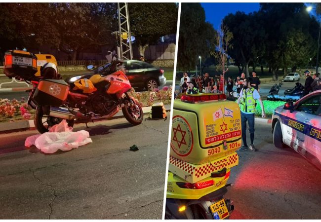 מזירת התאונה. צילום: איחוד הצלה, מד״א הצלה דרום