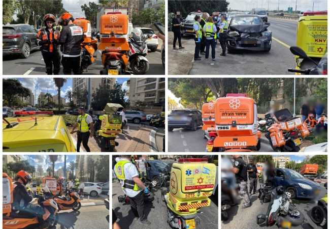 מהתאונות היום באשדוד. צילום: הצלה דרום, איחוד הצלה