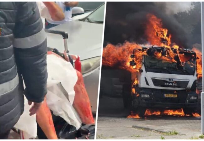 הצתת משאית זבל, העבריין לאחר שנדקר