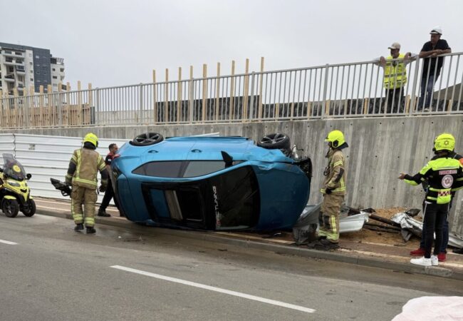 הרכב ההפוך. קרדיט: מד״א לכיש