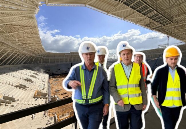 אצטדיון הענק באשדוד. ראש העיר בסיור